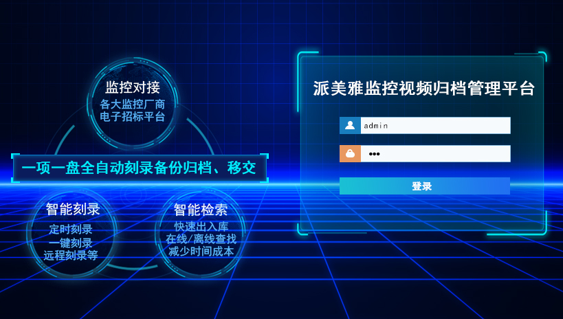 派美雅监控视频归档归档管理平台